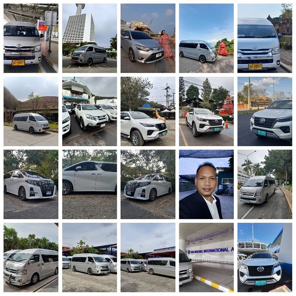 Private taxi service  Sedans large cars 7 seats van vip airport transfers and tours in Thailand